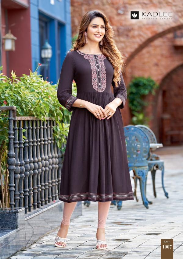 Kadlee Cinderella Vol 2 Rayon Embroidered Long Kurti Collection